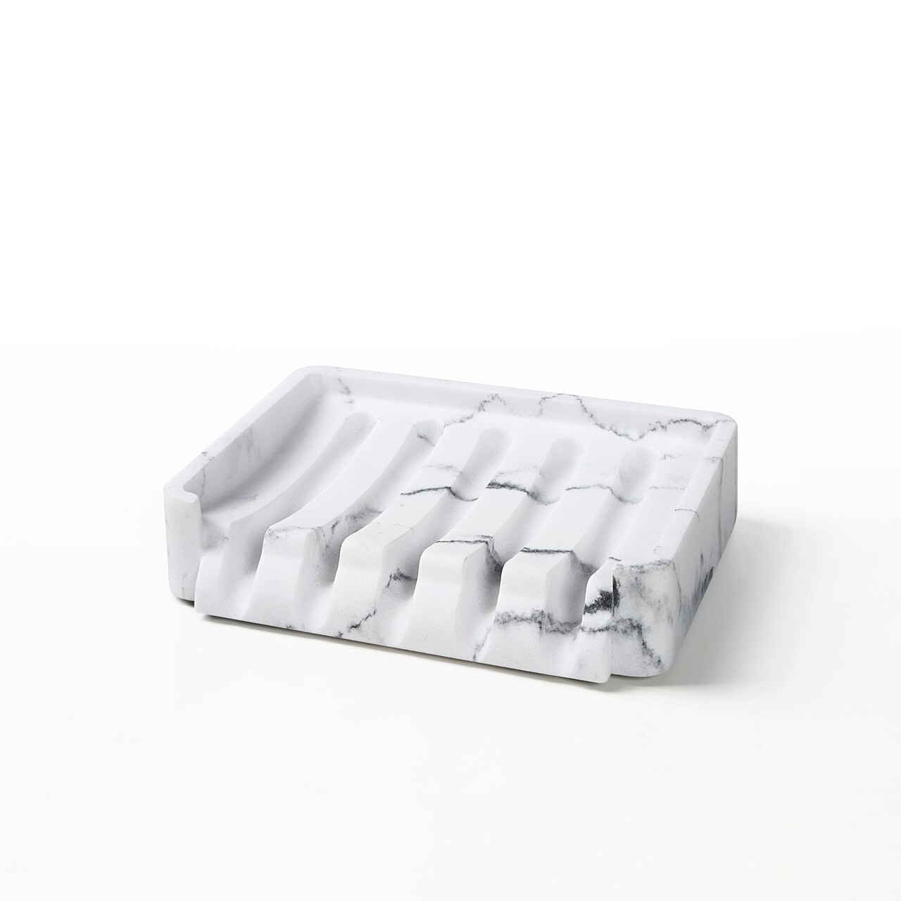 Classic Kitchen, Bathroom Faux Marble Soap, Sponge Dish Drainer Holder